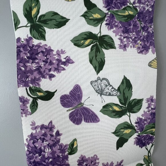 Longaberger Butterfly Hydrangea Flowers Eco-Friendly Textilene Table Runner New - Picture 3 of 7